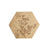 Hexagon eiken wandtegel met botanische gravering - ↑22cm / ø25cm